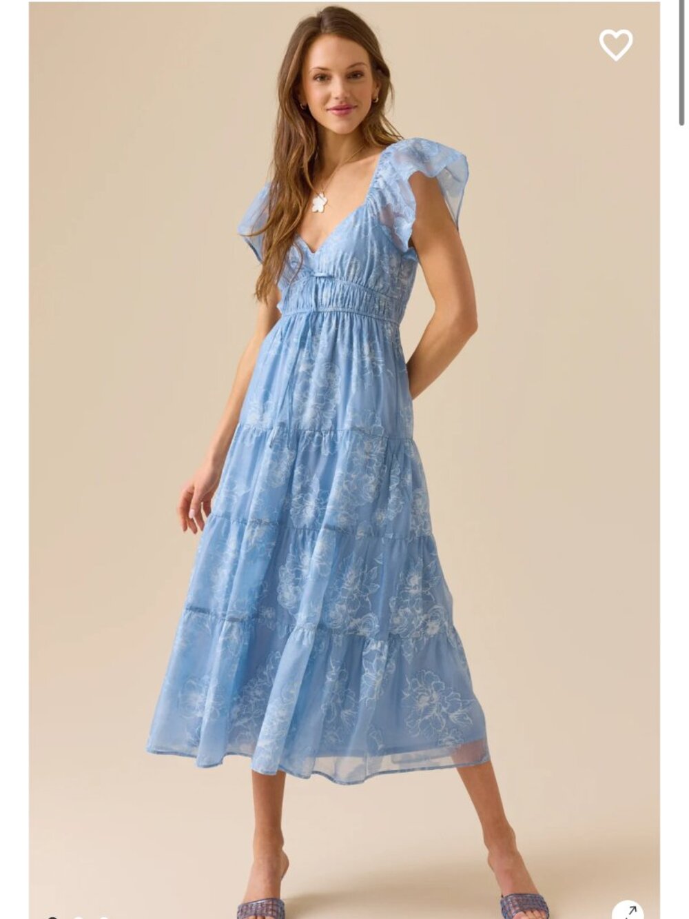 Lilibet Maxi Dress Blue Altar’d State Dress NWT